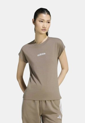 adidas Sportswear, ESS LINEAR T-SHIRT - T-shirt con stampa - brown