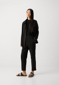 Marc O'Polo MEDIUM WAIST SLIM LEG ANKLE LENGTH LOOK - Hlače - black