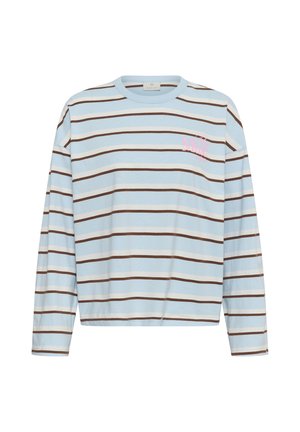 Kaffe, KAELOISE LS T-SHIRT - T-shirt à manches longues - light blue carafe stripe