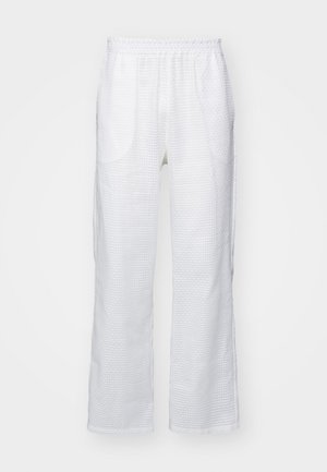 HOUSE OF JAFFA CHECKED WEAVE UNISEX - Broek - white