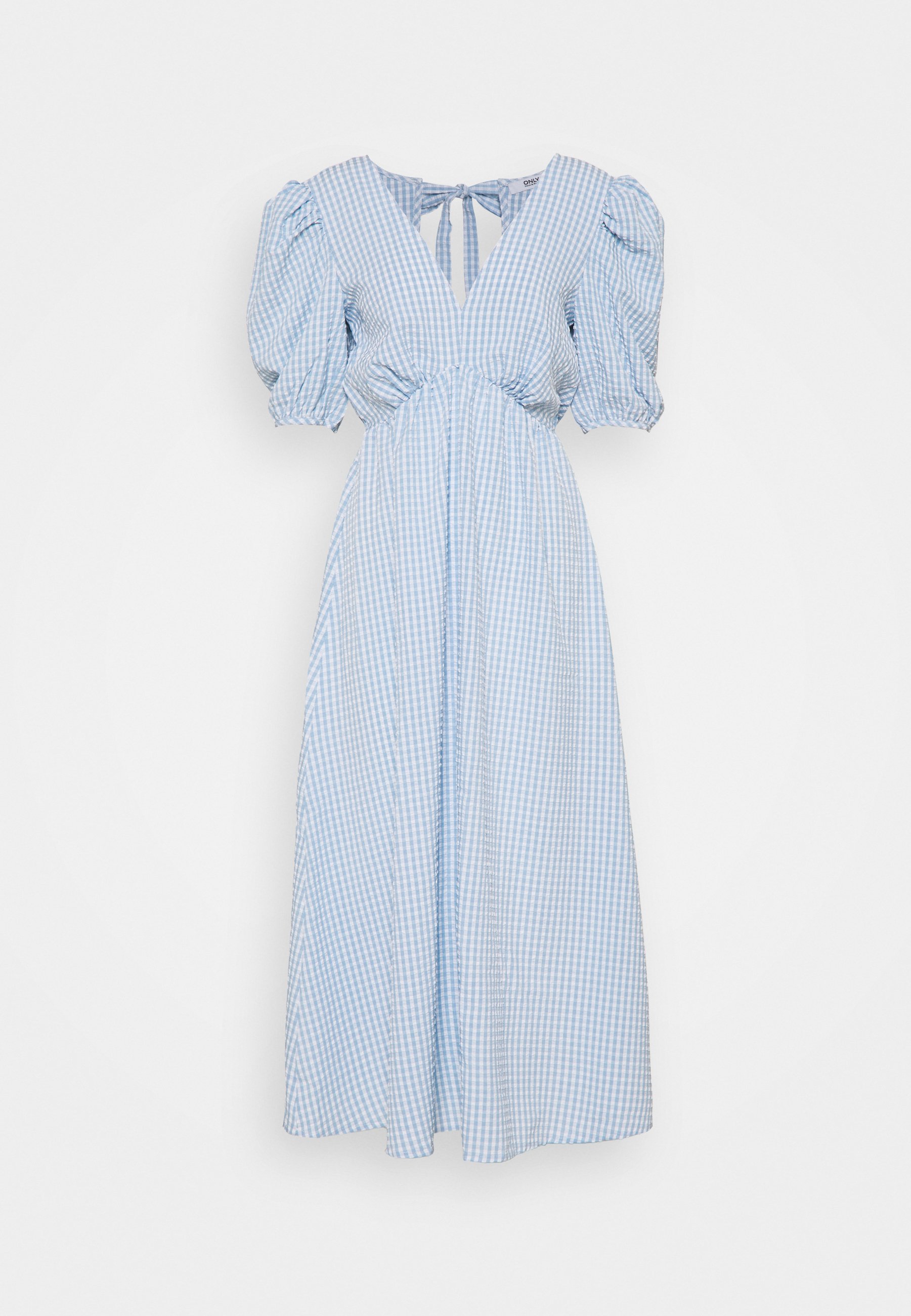 Only Tall Onljohanna V Neck Dress Freizeitkleid Blue Hellblau Zalando De 