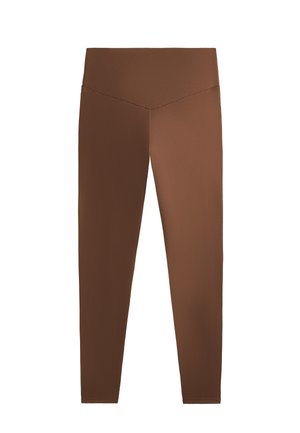 OYSHO COMFORTLUX SUPER HIGH RISE ANKLE-LENGTH WITH POCKETS - Punčochy - brown