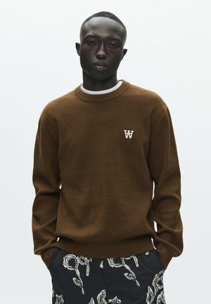CURT CREW NECK - Pulóver - desert palm