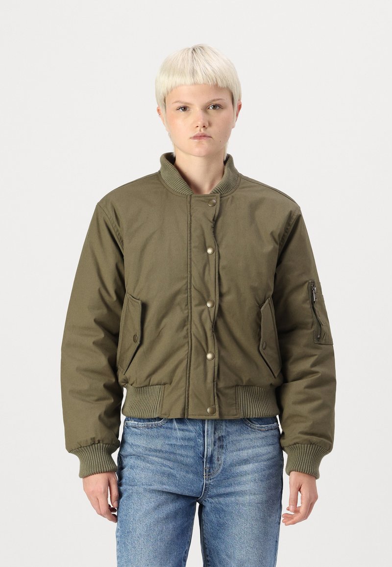 Veste Femme American Eagle – Vert Kaki Foncé, Taille L, Doublée Pile
