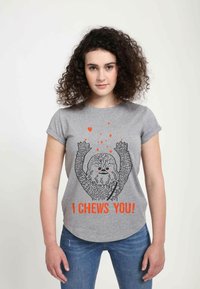 Henry Tiger STAR WARS I CHEWS YOU CHEWY - Triko s potiskem - melange grey