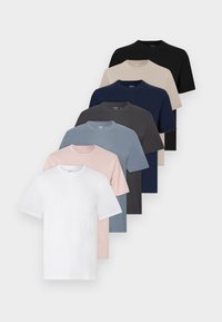 CLASSIC FIT TEE 7 PACK - T-shirt basic - blue/black/grey