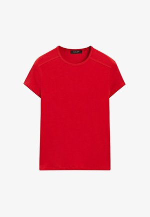 Massimo Dutti, T-shirts basic - red