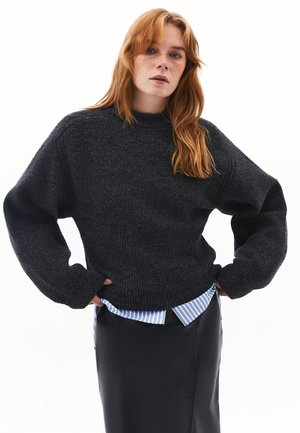 CREWNECK LONG SLEEVE SWEATER - Maglione - anthra melange
