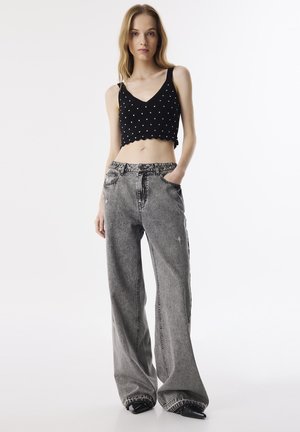 DISTRESSED EFFECT - Relaxed fit jeans - anthracite