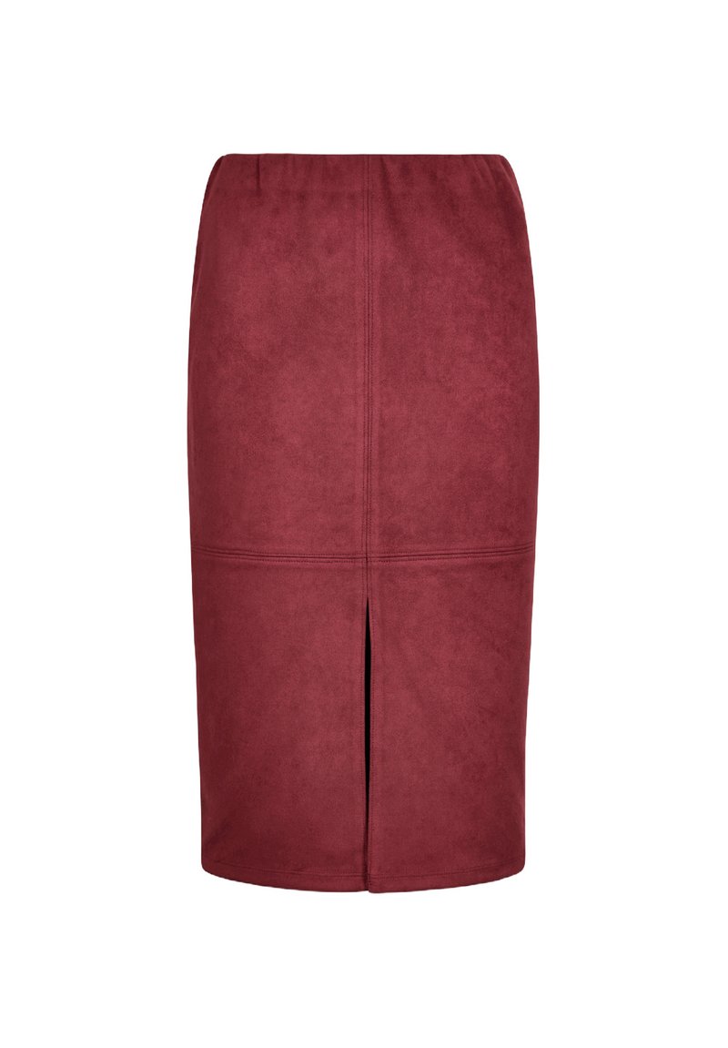 Apricot PLIT FRONT SUEDE - Falda de tubo - burgundy/burdeos - Zalando.es