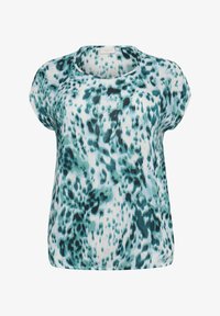 Unselected, teal leopard print