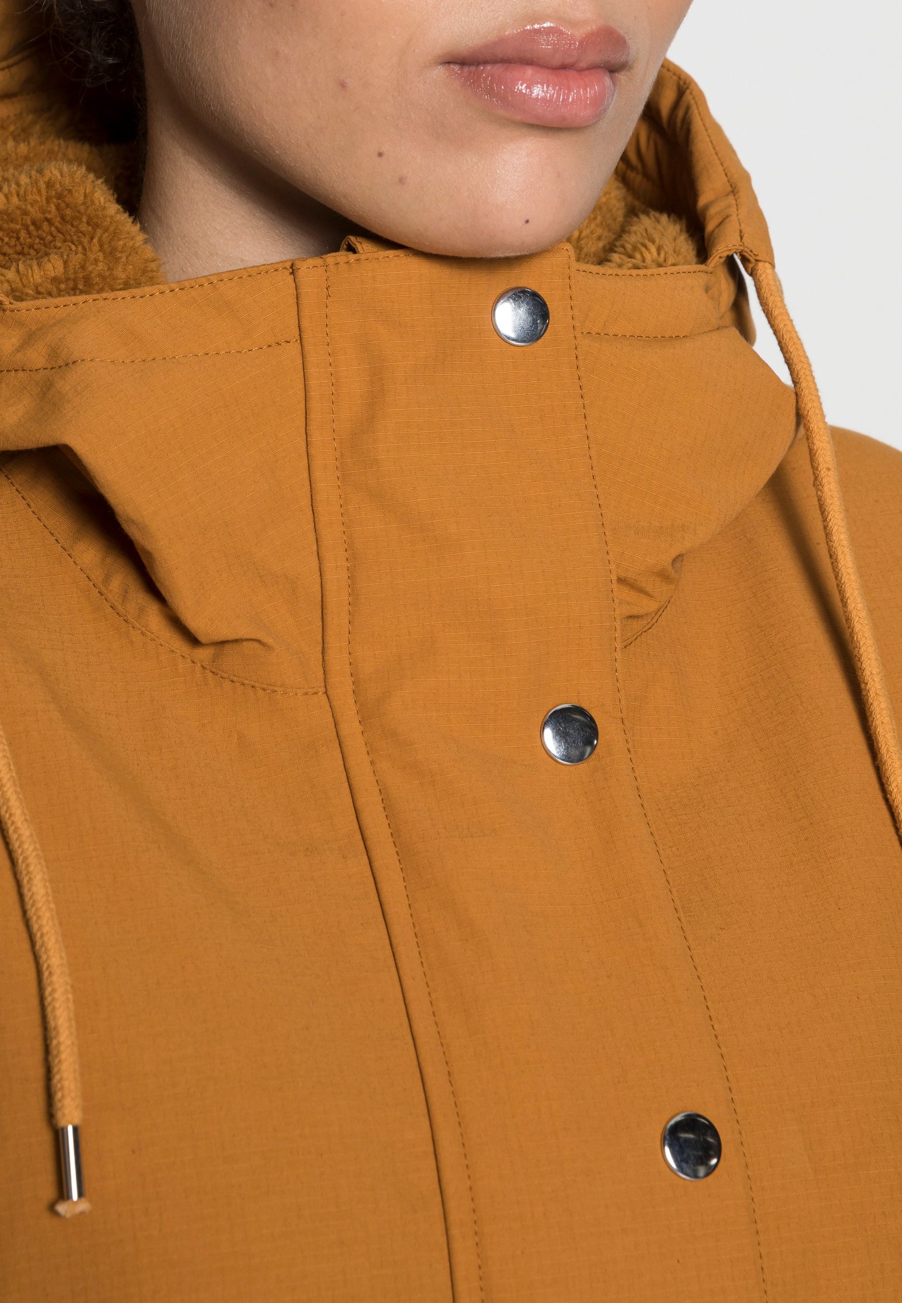 mustard winter coat