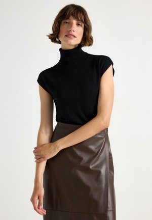 ROLL NECK - T-shirt - bas - black