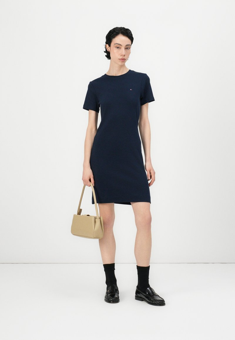Tommy Hilfiger NEW CODY SLIM - Jersey dress - dark night navy/dark blue -  Zalando.co.uk