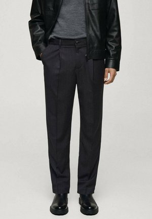 Mango, Nohavice chinos - mottled dark grey
