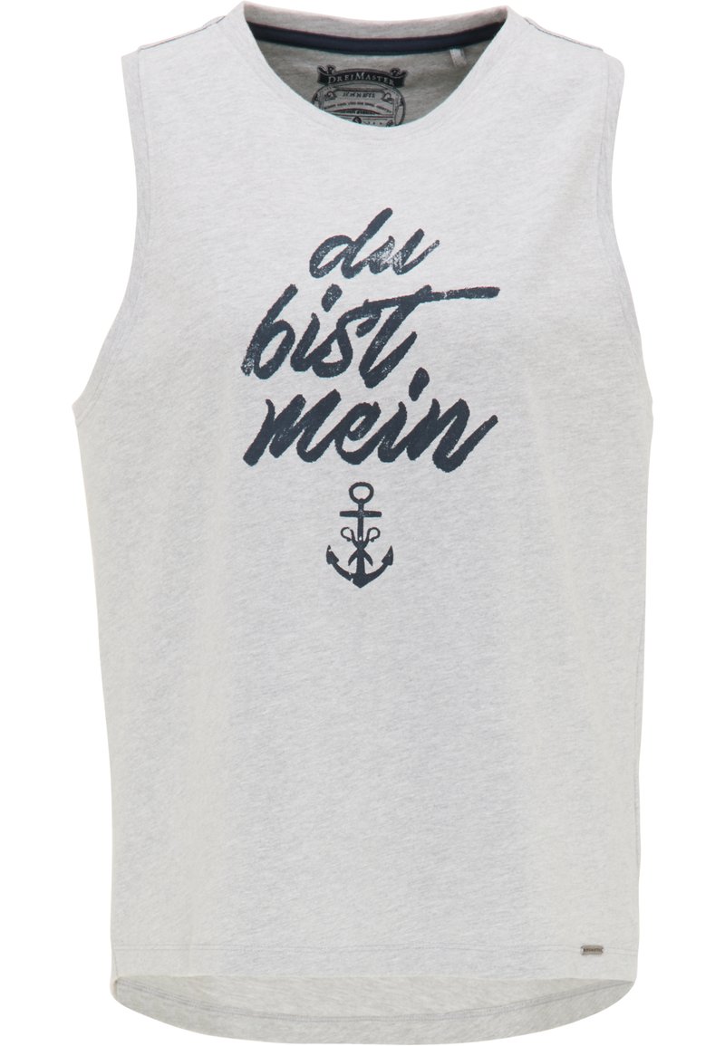 dreimaster Top lichtgrijs gemêleerd
