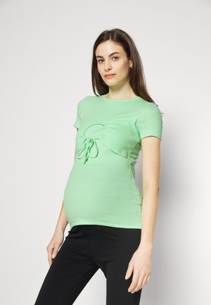 Even&Odd Maternity CIRCLE GATHERING TEE  - T-shirt basic - green