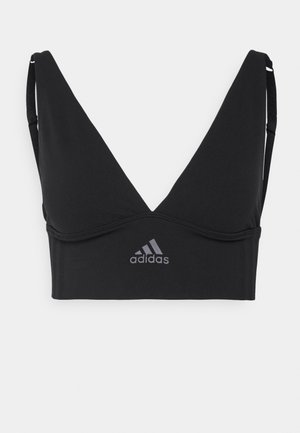 adidas Sportswear LONGLINE PLUNGE LOUNGE  - Biustonosz bustier - black