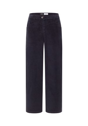 Cecil, HIGH WAIST WIDE LEG HOSE IM LOOSE FIT - Jean boyfriend - dark blue corduroy