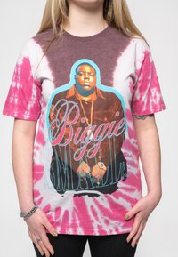 Paradiso Clothing BIGGIE SMALLS NEON GLOW TIE DYE - Print T-shirt - pink