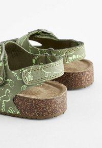 Next CUSHIONED DOUBLE BUCKLE TOUCH FASTENING STANDARD - Obuv pre bábätká - green dinosaur print