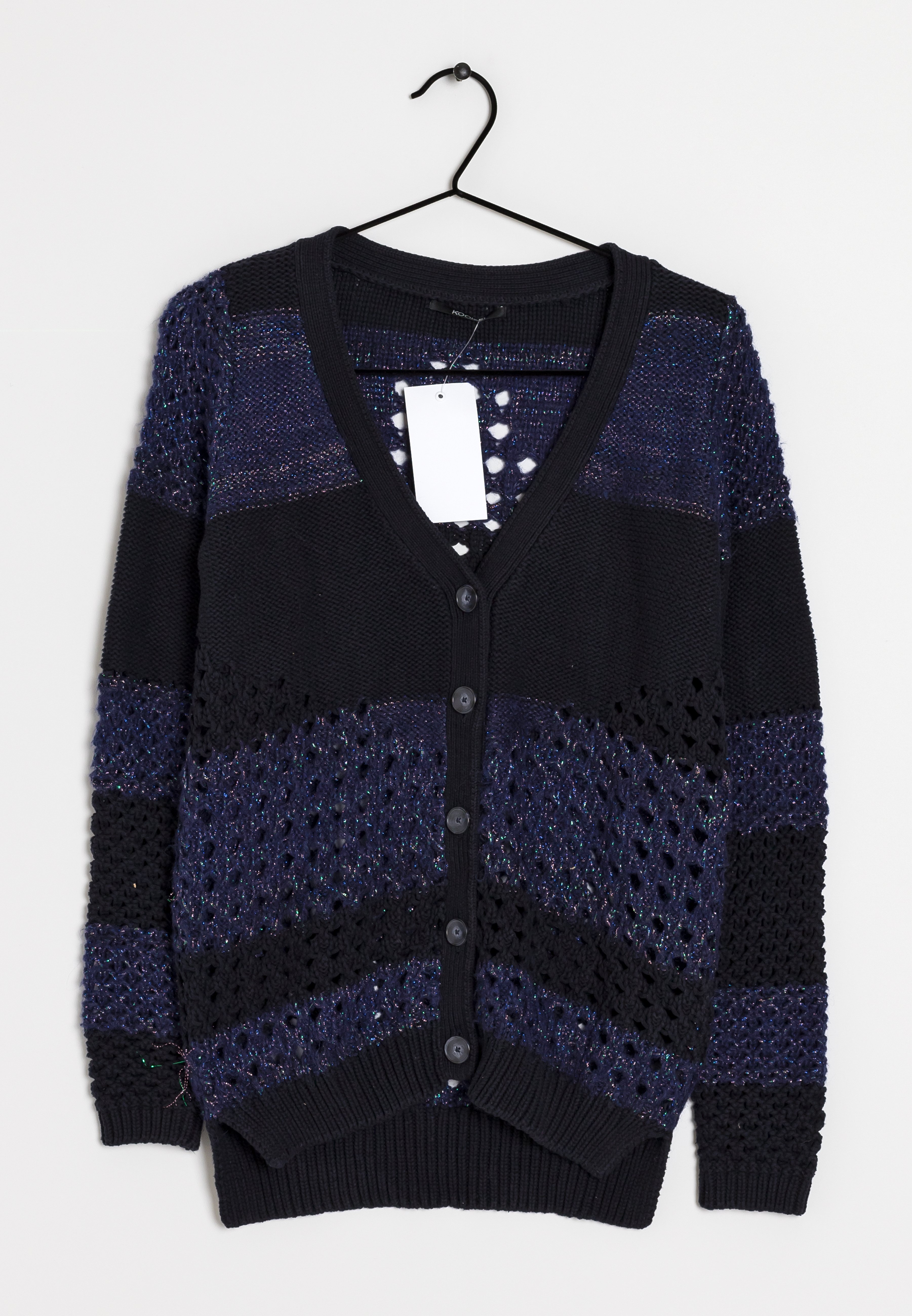 Kookai Cardigan - black/purple/black 