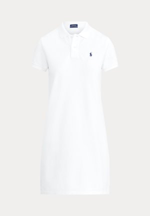 COTTON MESH POLO DRESS - Kjole - white