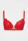 DESIRING DECADENCE PADDED PLUNGE - Liemenėlė su lankeliais - red