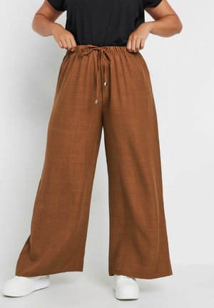 WIDE  - Tygbyxor - brown