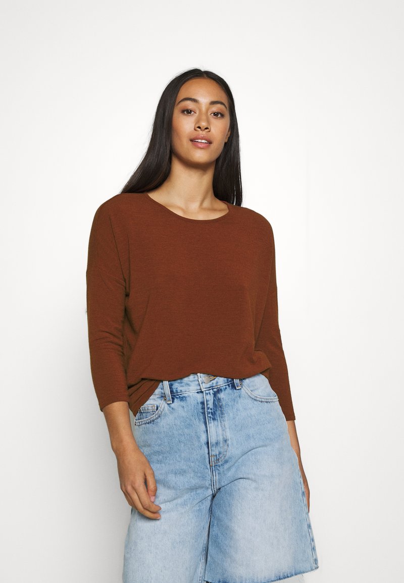 ONLY ONLGLAMOUR - Camisola de manga comprida - burnt henna
