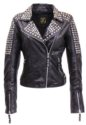 Ricano, Veste en cuir - schwarz