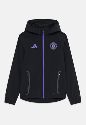 adidas Performance MANCHESTER UNITED TIRO COMPETITION TECH TRAVEL JACKET KIDS  - Trainingsjacke - black/purple rush