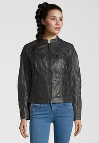 7eleven SEBASTIA - Lederjacke - anthrazit