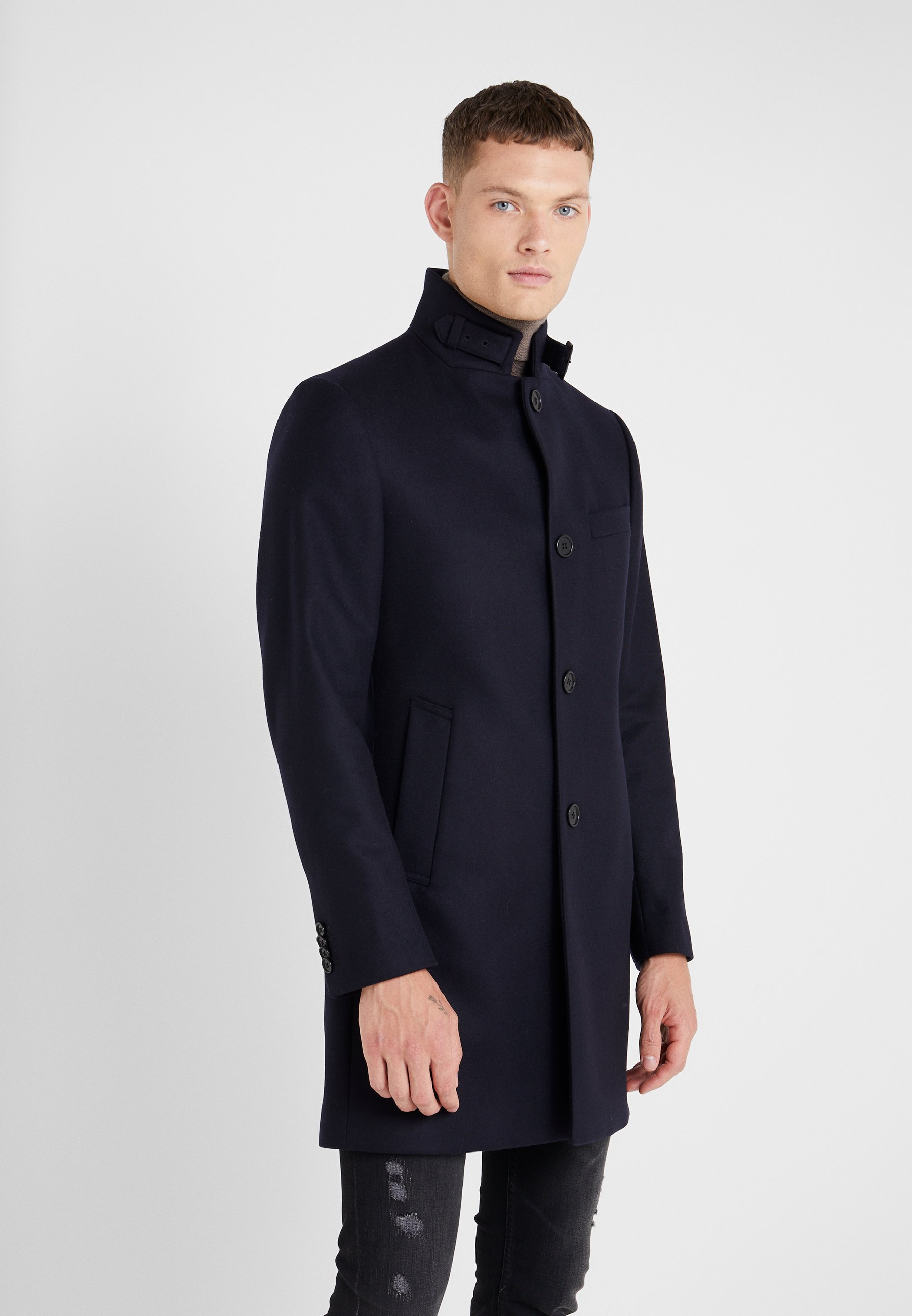 J.LINDEBERG HOLGER COMPACT MELTON Kåpe frakk navy Pier One Kåpe frakk navymørkeblå Zalando.no