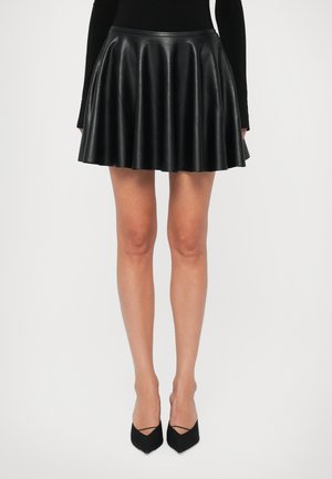 FLARED MINI SKIRT - Minihame - black