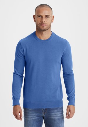 H.I.S RUNDHALS - Strickpullover - blau