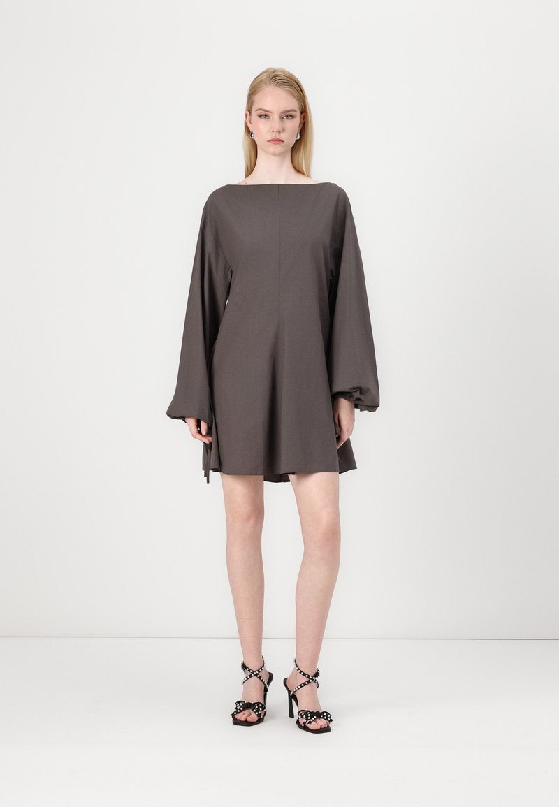 Weekday - NILE DRESS - Shirt dress - dark mole, Enlarge