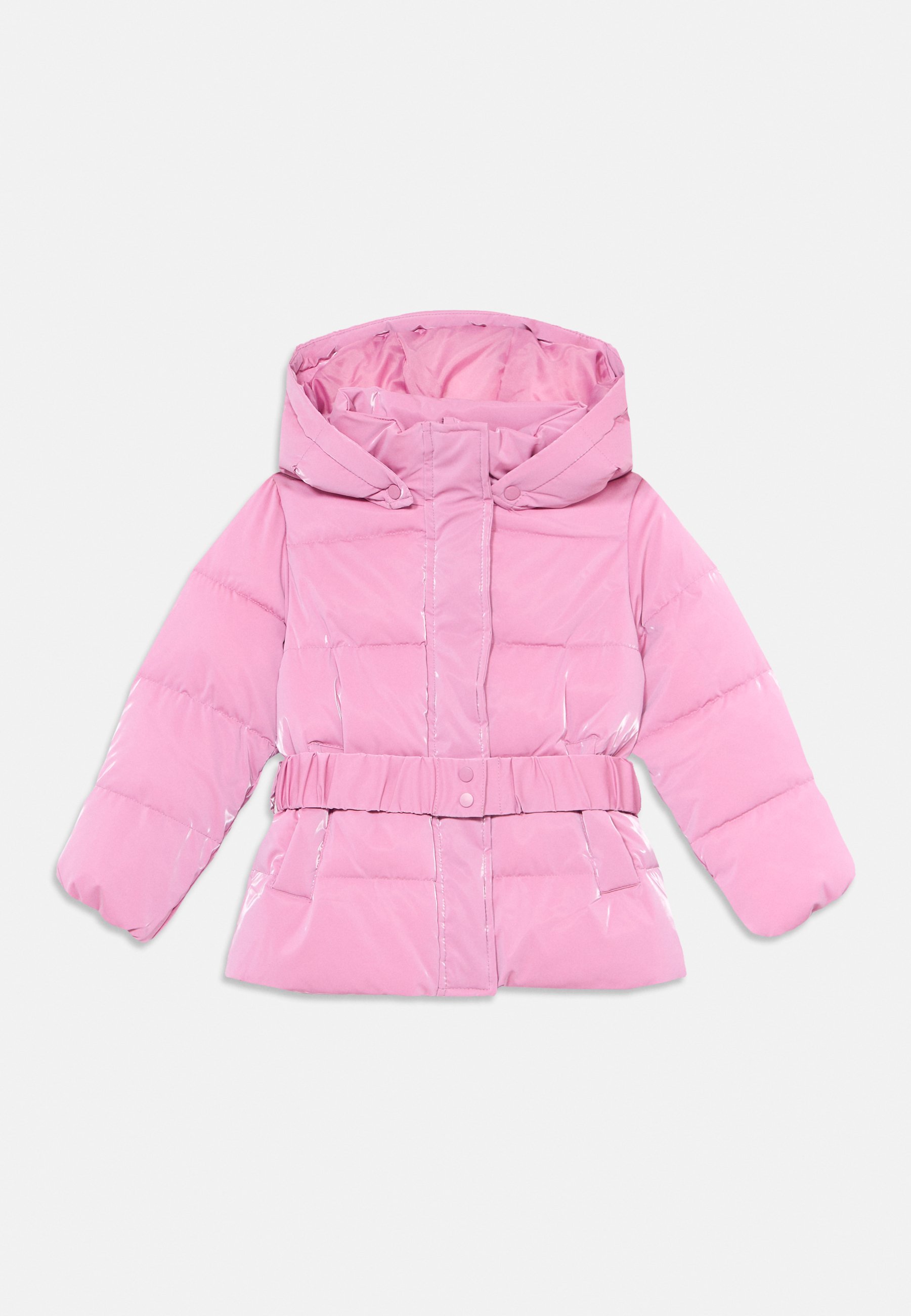 Pink Glossy Puffer Jacket Cropped Jacket Pink Glossy Puffer Jacket