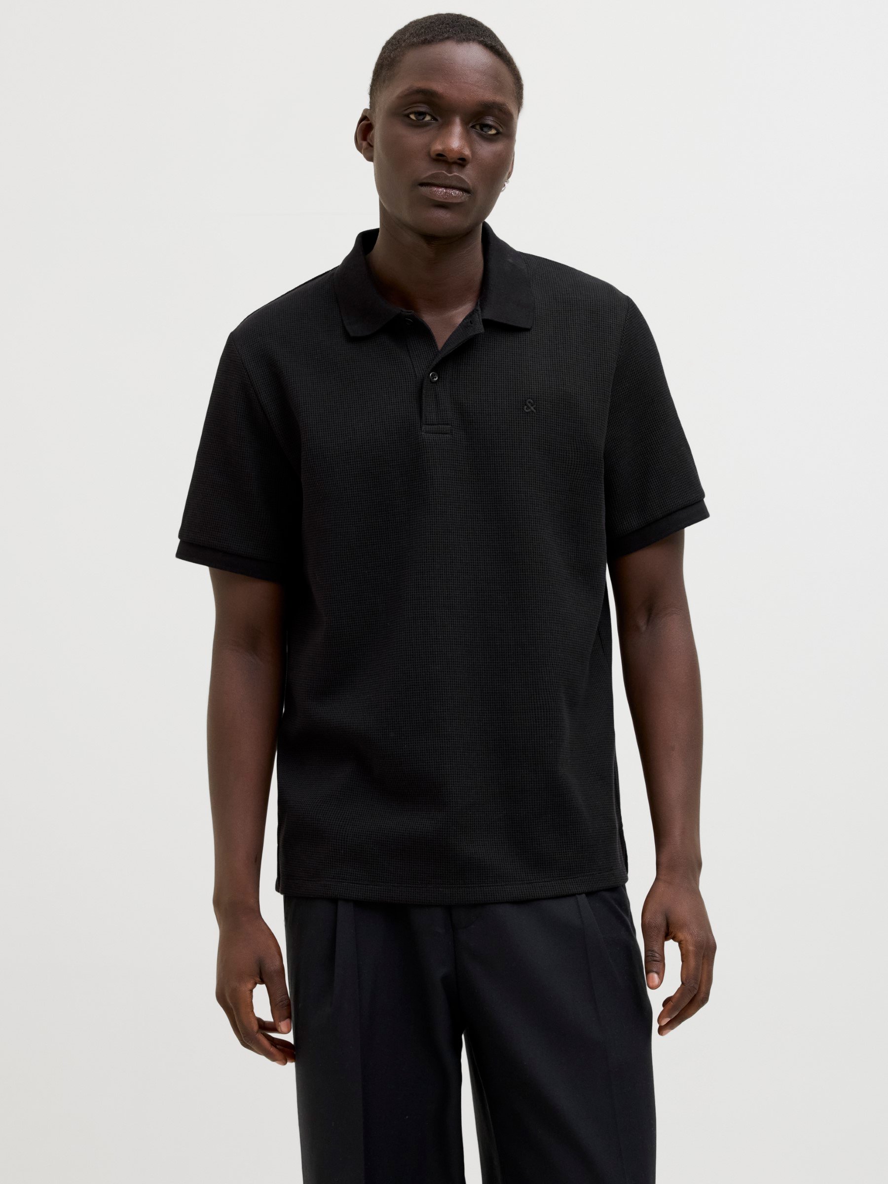 Jack & Jones JJEAUSTIN POLO SS NOOS - Polo shirt - black - Zalando