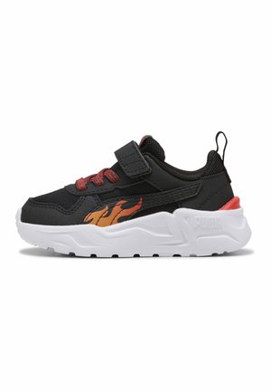 Puma, TRINITY 2 SPARKS SNEAKERS UNISEX - Lauflernschuh - black-bright papaya-red flash