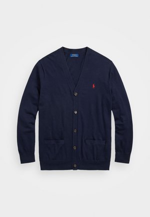 Polo Ralph Lauren Big & Tall COTTON V-NECK CARDIGAN - Kardiganas - hunter navy