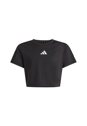 adidas Originals, TRAIN ESSENTIALS SEASONAL PRINT T-SHIRT - Tričko s potlačou - black silver met