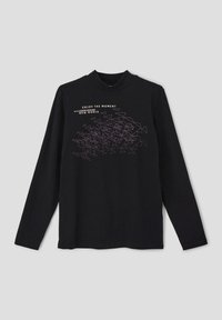 s.Oliver MIT STEHKRAGEN - Langarmshirt - schwarz