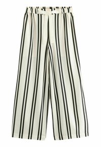 Nohavice - black white stripe