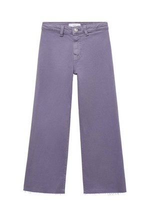 WIDE FRAYED HEM - Kavbojke na trapez - purple