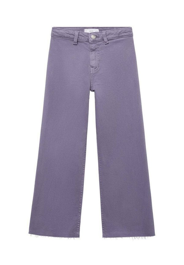 WIDE FRAYED HEM - Flared Jeans - purple