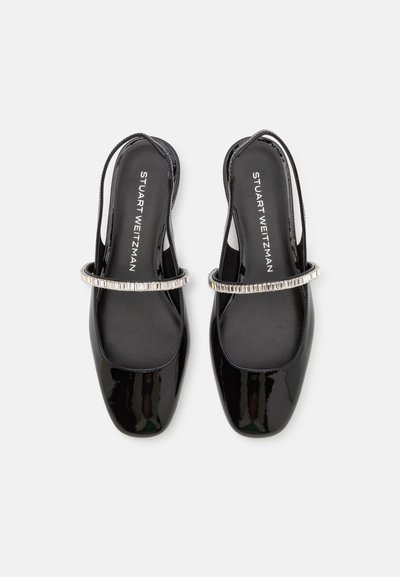Stuart Weitzman STEFANIE FLAT - Sarokpántos balerina cipők - black/clear