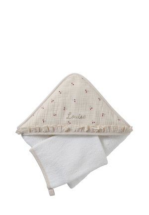 Vertbaudet SET KAPUZEN CHERRY - Badetuch - beige bedruckt