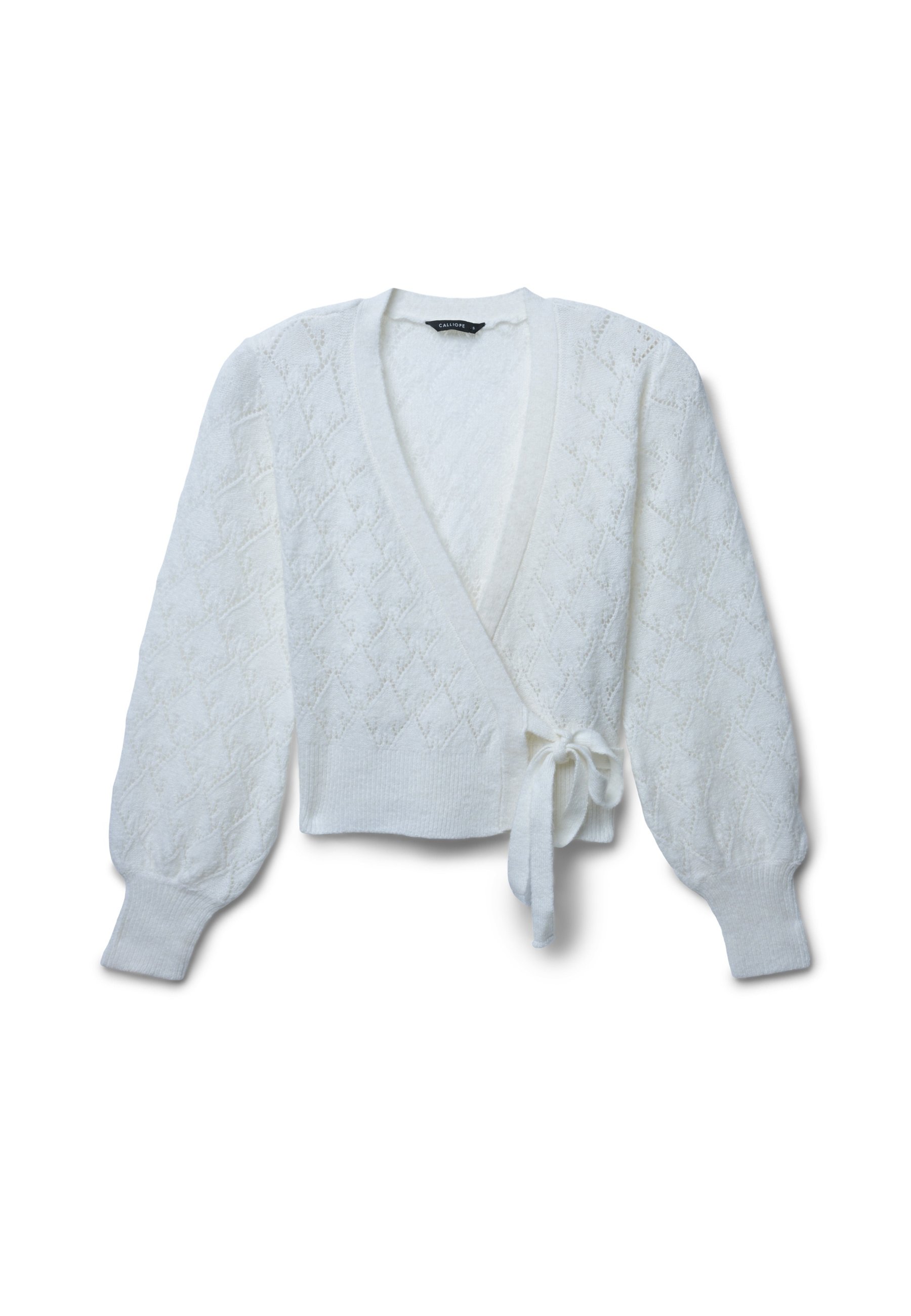 Calliope CON NODO Cardigan bianco lana/white denim Zalando