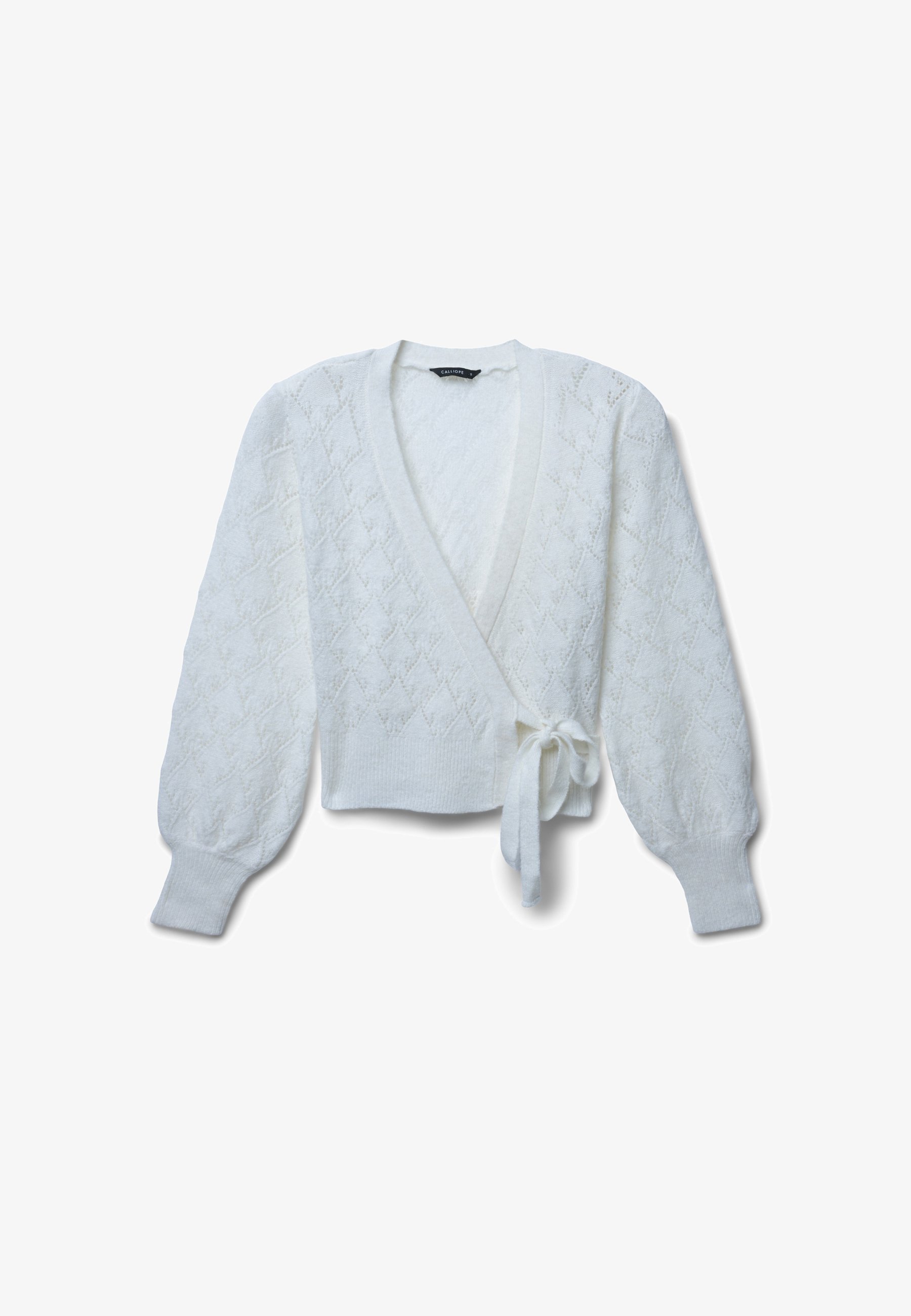 Calliope CON NODO Cardigan bianco lana/white denim Zalando